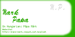 mark papa business card